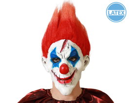 Atosa Masque de Clown Psychopathe en Latex avec Sourire Dément