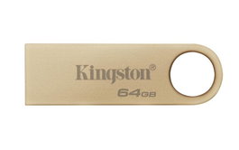 Kingston DataTraveler SE9 G3 - Clé USB 3.2 Gen 1 de 64 Go jusqu'à 220 Mo/s - Boîtier métallique doré