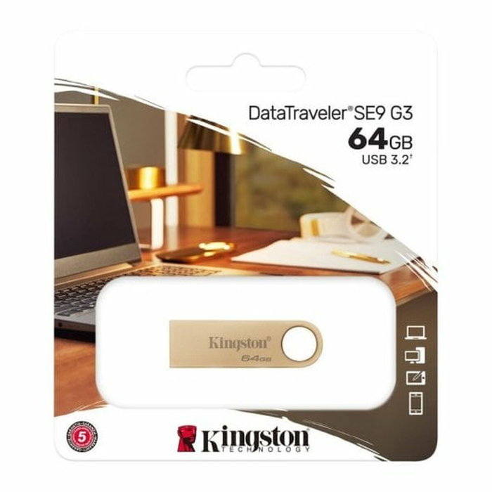 Clé USB Kingston SE9 G3 Doré 64 GB
