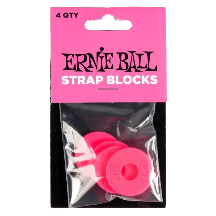Ernie Ball Strap Blocks - Rosa (Lot de 4)