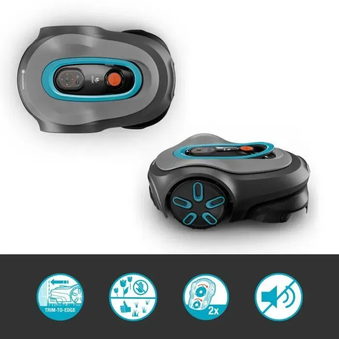 Gardena Smart SILENO max 1500 - Tondeuse robot connectée Bluetooth pour 1500 m², Technologie DuoConnect, Contrôle par application
