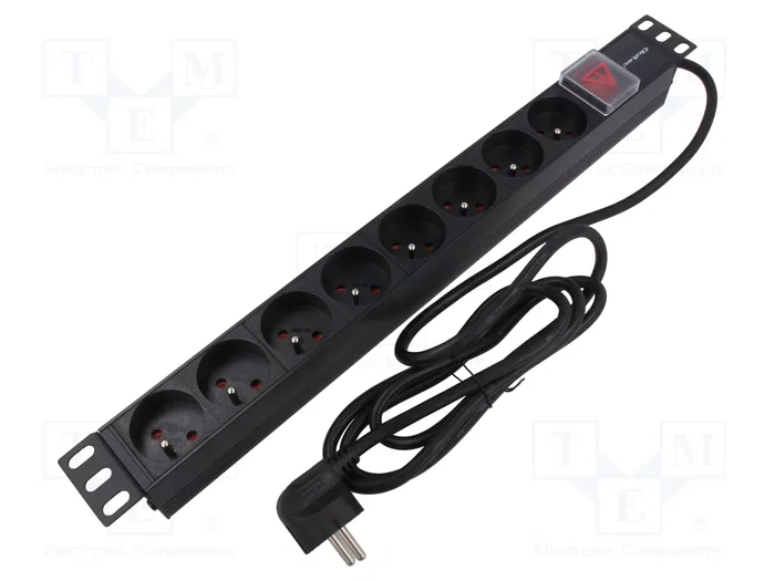 QOLTEC Bloc multiprise parafoudre 8 prises noir QOLTEC Bloc multiprise parafoudre 8 prises noir