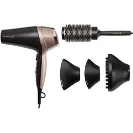 Remington D5706 - Coffret Coiffure Sèche-Cheveux Ionique Curl Confidence 2200W avec Grille Céramique, Concentrateurs, Diffuseur et Brosse 45mm - Léger et Silencieux