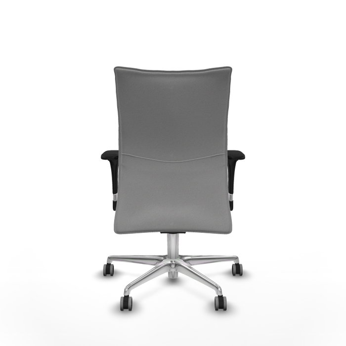 Piqueras Y Crespo Chaise de bureau Albacete confidente, Gris clair, mécanisme Synchro, Base aluminium