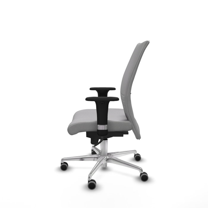 Piqueras Y Crespo Chaise de bureau Albacete confidente, Gris clair, mécanisme Synchro, Base aluminium