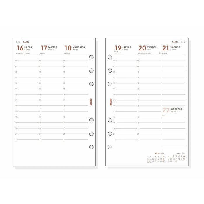 Agenda Finocam Bordeaux 11,7 x 18,1 cm