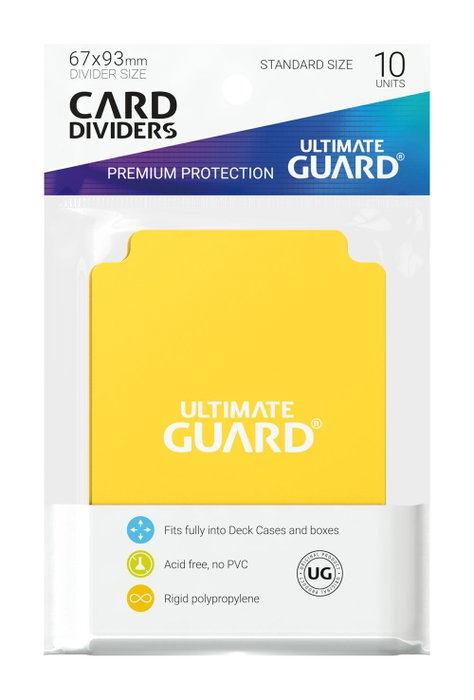 Ultimate Guard Card Dividers Standard Size - Jaune (10 pièces)