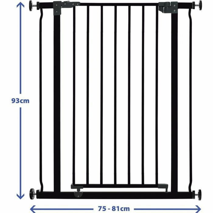 Dreambaby Barrière de sécurité Extra Haute Liberty, Noire, 75/81 x 93 cm