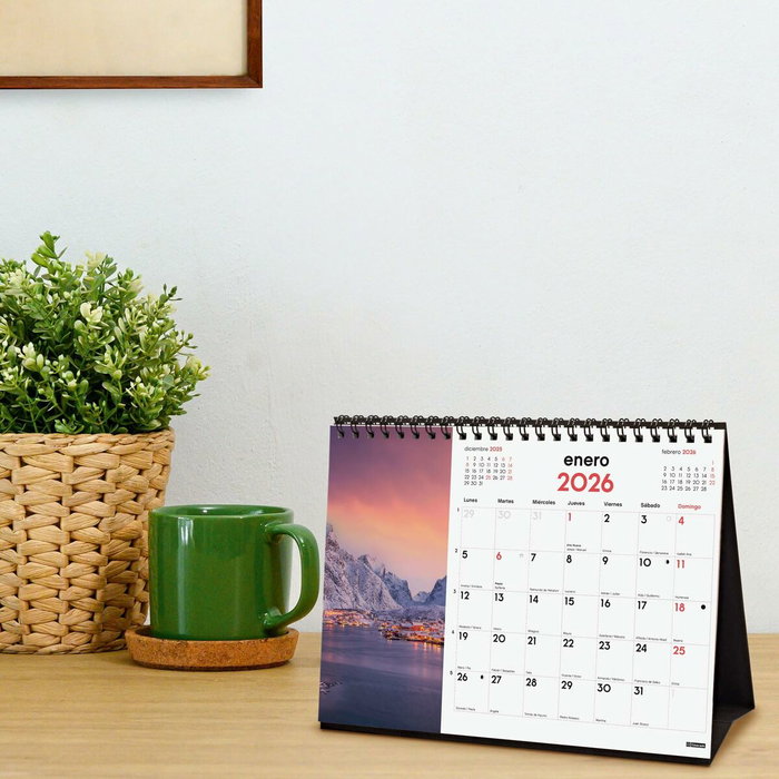 Calendrier de bureau Finocam Multicouleur Papier 21 x 15 cm