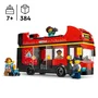Lego City 60407 - Bus Rouge a Deux Etages, Jouet de Construction 384 Pieces avec 5 Minifigurines, Jeu Educatif Enfant 7 Ans et Plus