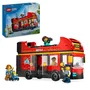 Lego City 60407 - Bus Rouge a Deux Etages, Jouet de Construction 384 Pieces avec 5 Minifigurines, Jeu Educatif Enfant 7 Ans et Plus