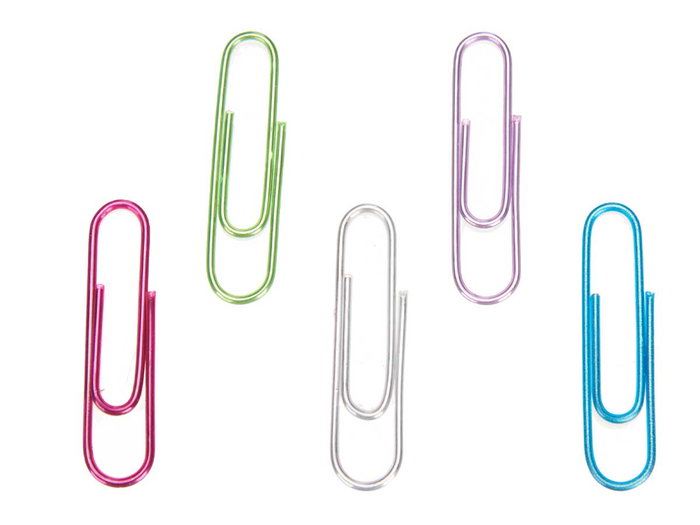 PINCELLO Set de 24 packs de 60 clips métallisés taille moyenne, Multicolore PINCELLO Set de 24 packs de 60 clips métallisés taille moyenne, Multicolore