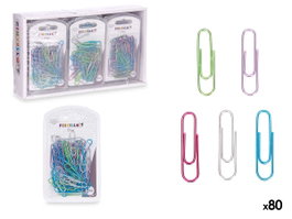 PINCELLO Set de 24 packs de 60 clips métallisés taille moyenne, Multicolore