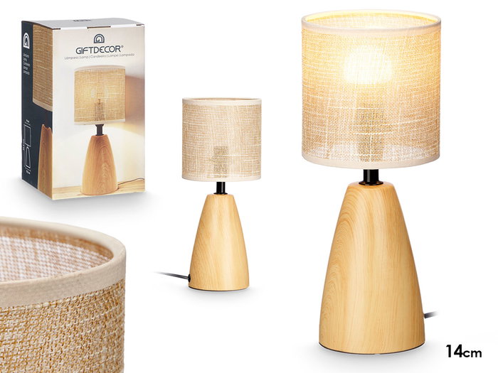Giftdecor Lampe de table effet bois ovale 14 x 23.5 x 14 cm (Set de 12) Giftdecor Lampe de table effet bois ovale 14 x 23.5 x 14 cm (Set de 12)