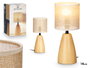 Giftdecor Lampe de table effet bois ovale 14 x 23.5 x 14 cm (Set de 12)