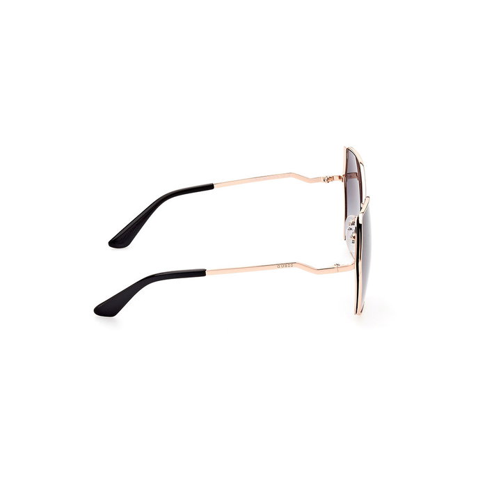 Guess Lunettes de Soleil Femme GU7843 28B Carrées Métal Pont 18mm Verres 61mm Branches 135mm