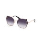 Guess Lunettes de Soleil Femme GU7843 28B Carrées Métal Pont 18mm Verres 61mm Branches 135mm