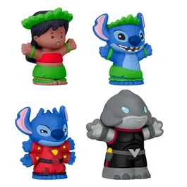 Mattel Coffret Disney Little People Lilo et Stitch - 4 Figurines, JFC77, Jouet d'intérieur Enfant Mixte Dès 3 Ans