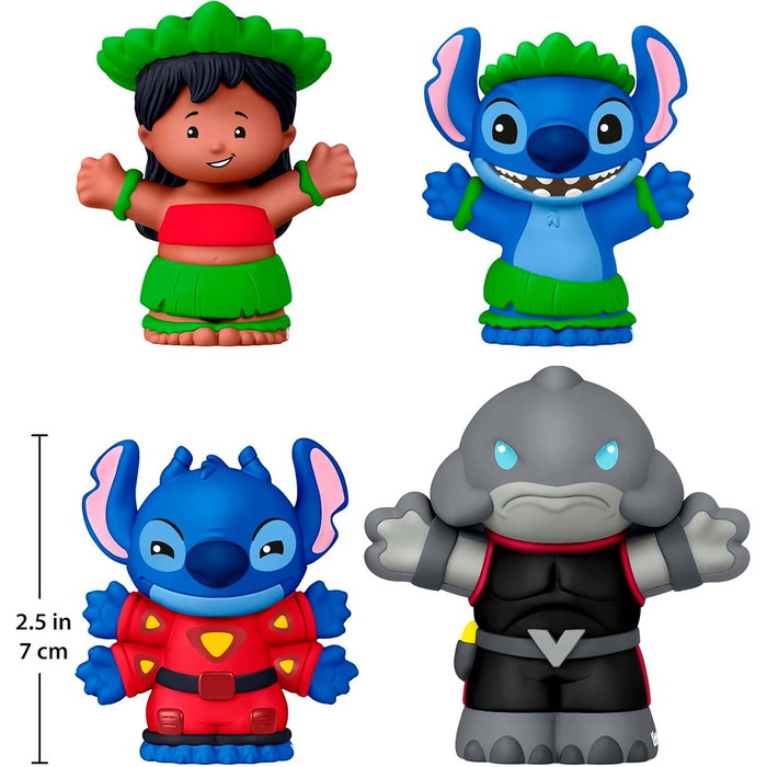 Mattel Coffret 4 figurines Little People Lilo et Stitch Disney