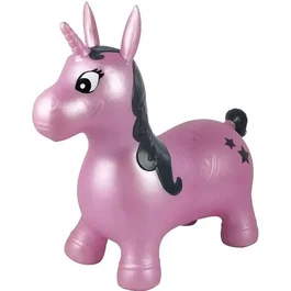 Lexibook - Licorne Sauteuse Gonflable Rose pour Enfant, Jouet de Saut 3 ans et Plus, 50 cm Longueur