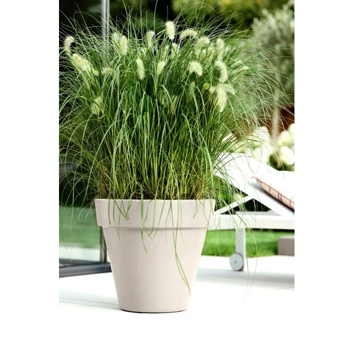 ELHO Pot de fleurs Pure Rond 60 blanc, 100% recyclé - Ø 59 x H 54 cm, résistant UV et -40°C pour intérieur/extérieur ELHO Pot de fleurs Pure Rond 60 blanc, 100% recyclé - Ø 59 x H 54 cm, résistant UV et -40°C pour intérieur/extérieur