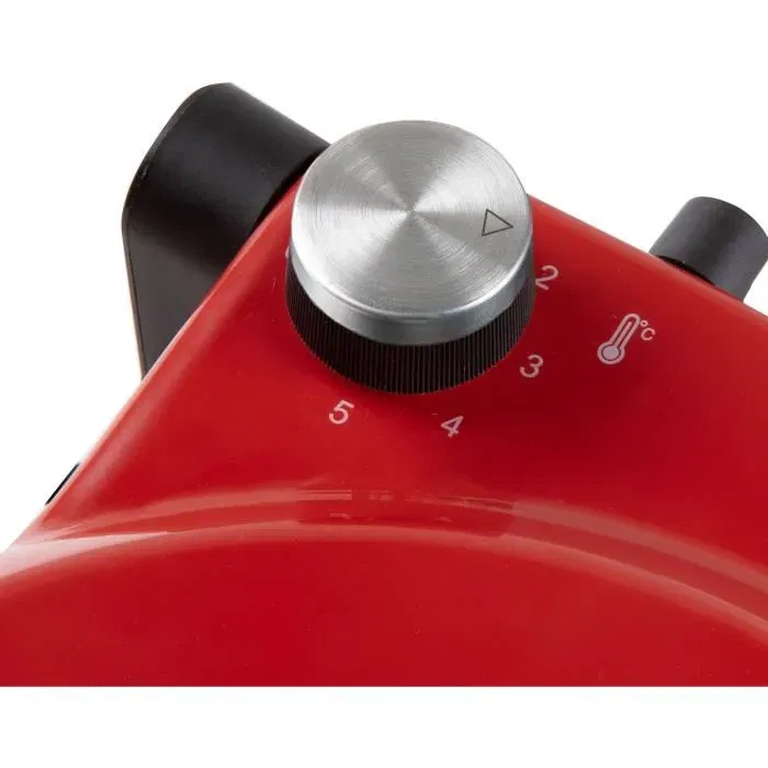 Domo Four à Pizza Électrique DO9284PZ, Pierre Céramique 32 cm, 1200W, 400°C, Cuisson Rapide, Rouge