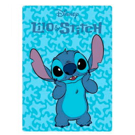DISNEY Manta polar Stitch - Couverture polaire 100x140 cm en polyester 220 g/m²
