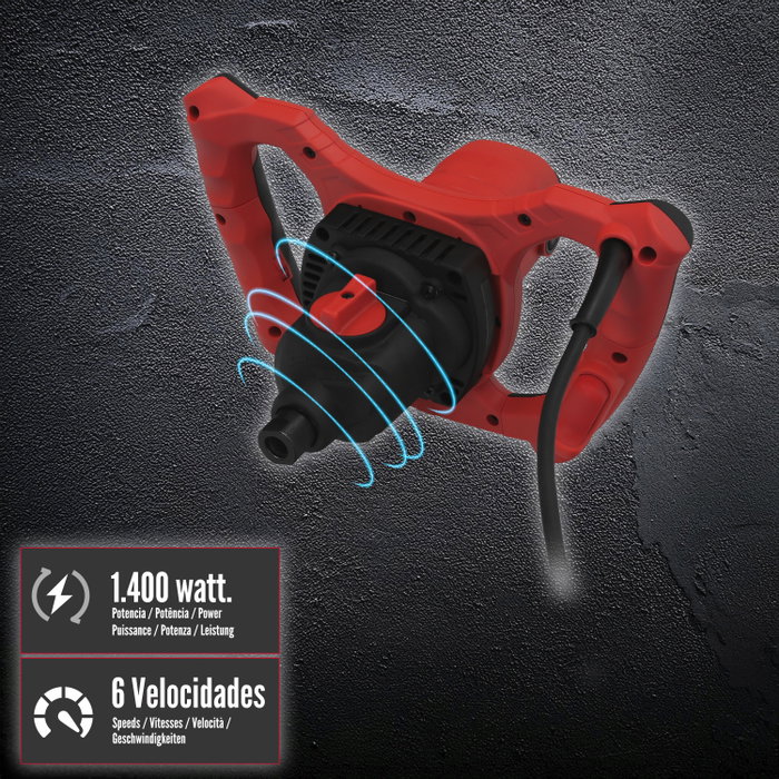 WOLFPACK LINEA PROFESIONAL Mélangeur Électrique 1400 Watt 2 Vitesses