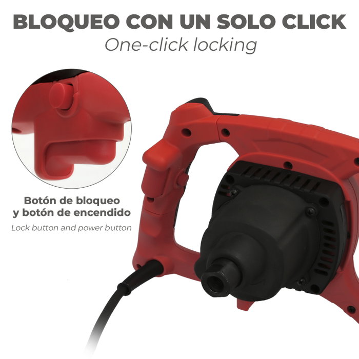 WOLFPACK LINEA PROFESIONAL Mélangeur Électrique 1400 Watt 2 Vitesses