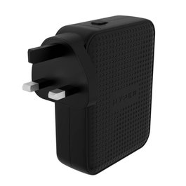 Hyper Chargeur Mural USB-C 4 Ports 140W GaN Power Delivery 3.1 pour Smartphone, Tablette, Portable - Noir