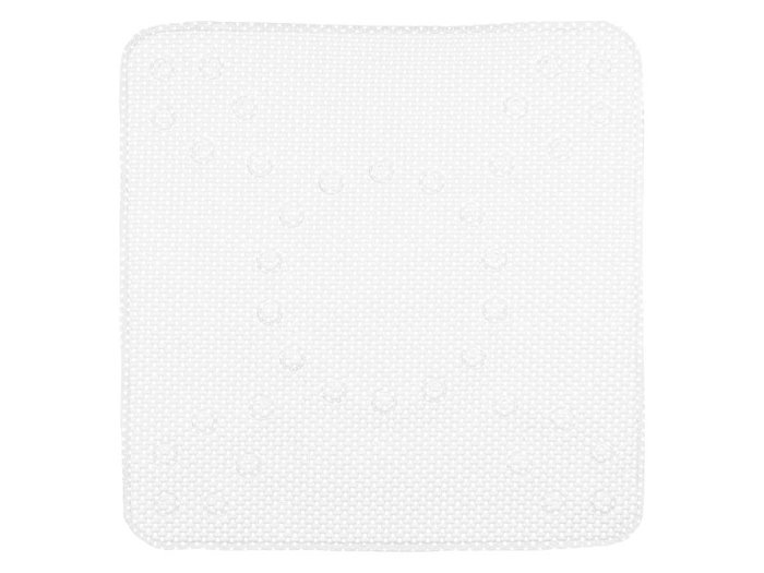 Berilo Tapis de Bain Antidérapant en Caoutchouc Blanc 53x52.5x1 cm (Set de 6)