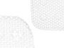 Berilo Tapis de Bain Antidérapant en Caoutchouc Blanc 53x52.5x1 cm (Set de 6)