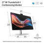 HP Série 7 Pro 27 pouces - Écran de conférence 4K avec IA, Thunderbolt 4, webcam Poly Studio intégrée et calibrage des couleurs d'usine