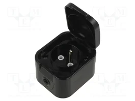 ABEX Socle d'alimentation AC 2P+PE noir