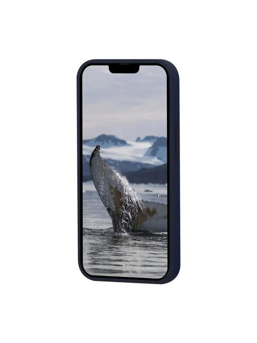 dbramante1928 Iceland Ultra Coque iPhone avec D3O et MagSafe - Protection 4 m - Modèles iPhone 14 - Bleu
