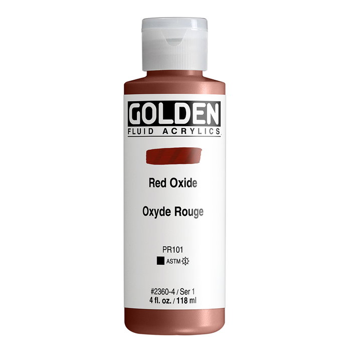 Golden Couleur acrylique fluide Rouge oxyde de fer 118 ml Golden Couleur acrylique fluide Rouge oxyde de fer 118 ml