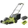Ryobi Tondeuse à gazon sans fil 36V RLM36X41H50PG, Ø coupe 40 cm, batterie 5,0 Ah, chargeur, traction Power Assist, ramassage/mulching, hauteur réglable 20-70 mm