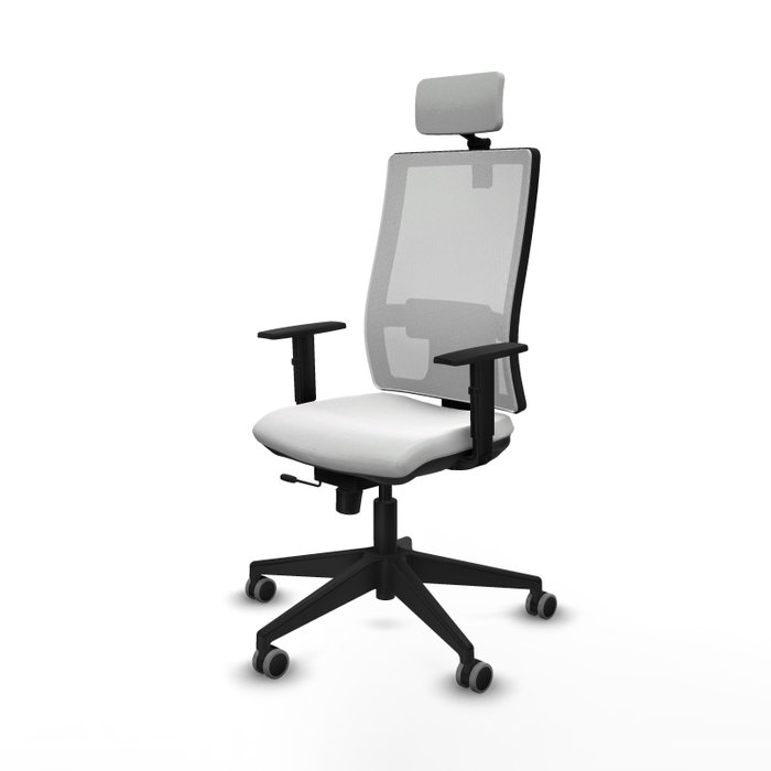 Piqueras y Crespo Chaise de Bureau Horna Traslack Blanche avec Appui-tête Piqueras y Crespo Chaise de Bureau Horna Traslack Blanche avec Appui-tête