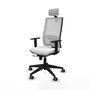 Piqueras y Crespo Chaise de Bureau Horna Traslack Blanche avec Appui-tête