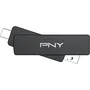 PNY Clé USB 3.2 DUO LINK V3 Type-C / Type-A - 2 To - Jusqu'à 1000 Mo/s - Stockage Portable