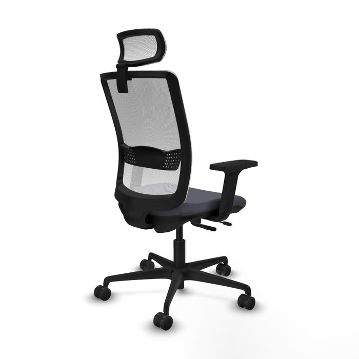Piqueras Y Crespo Chaise de bureau Haches, Gris foncé/Blanc, mécanisme Sincro/Traslack, 2D/1D/2D