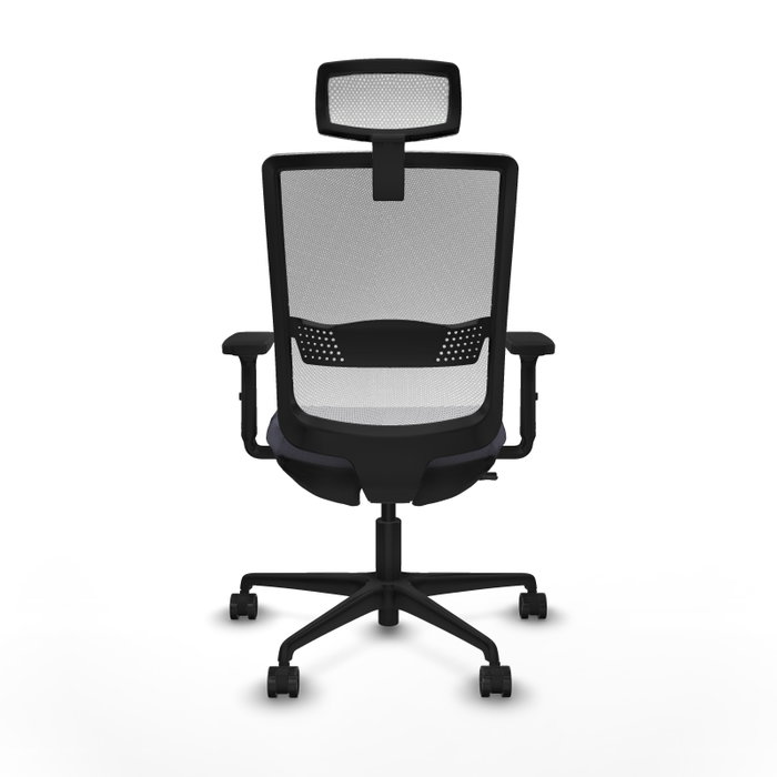 Piqueras Y Crespo Chaise de bureau Haches, Gris foncé/Blanc, mécanisme Sincro/Traslack, 2D/1D/2D