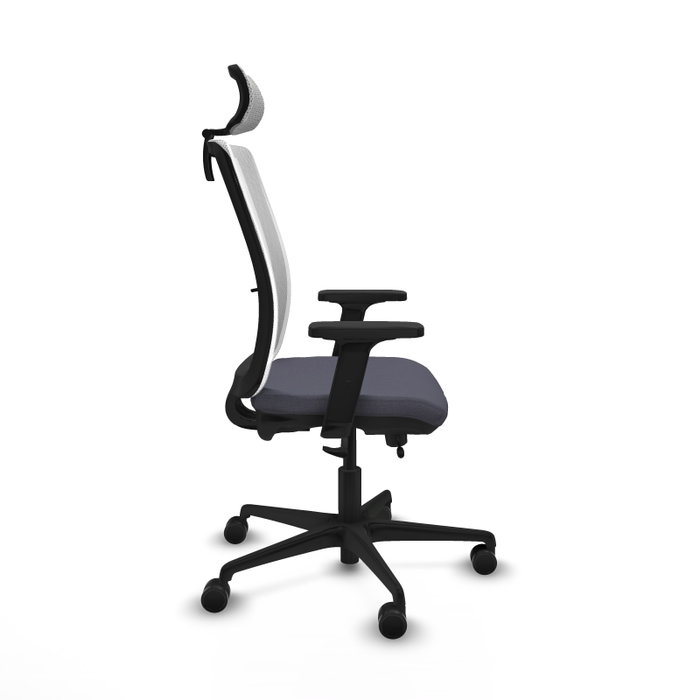 Piqueras Y Crespo Chaise de bureau Haches, Gris foncé/Blanc, mécanisme Sincro/Traslack, 2D/1D/2D
