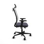 Piqueras Y Crespo Chaise de bureau Haches, Gris foncé/Blanc, mécanisme Sincro/Traslack, 2D/1D/2D