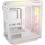 Corsair iCUE 5000T LX RGB Boîtier ATX Semi-Tour Blanc Verre Trempé Ventilation 10 Ventilateurs RVB