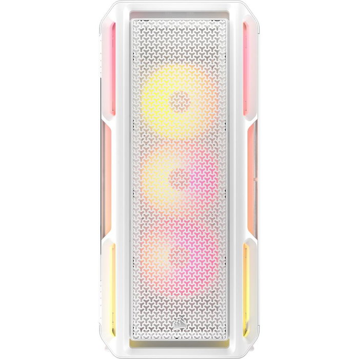 Corsair iCUE 5000T LX RGB Boîtier ATX Semi-Tour Blanc Verre Trempé Ventilation 10 Ventilateurs RVB