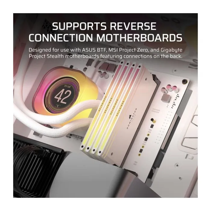 Corsair 5000T LX RGB Boîtier PC ATX Blanc - 3 Ventilateurs LX120 RGB, Éclairage Aurora RGB, Compatible ASUS BTF, MSI Project Zero, Gigabyte Project Stealth Corsair 5000T LX RGB Boîtier PC ATX Blanc - 3 Ventilateurs LX120 RGB, Éclairage Aurora RGB, Compatible ASUS BTF, MSI Project Zero, Gigabyte Project Stealth