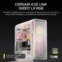 Corsair 5000T LX RGB Boîtier PC ATX Blanc - 3 Ventilateurs LX120 RGB, Éclairage Aurora RGB, Compatible ASUS BTF, MSI Project Zero, Gigabyte Project Stealth