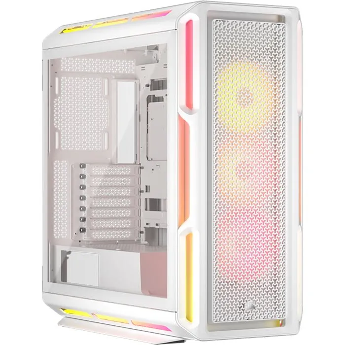 Corsair 5000T LX RGB Boîtier PC ATX Blanc - 3 Ventilateurs LX120 RGB, Éclairage Aurora RGB, Compatible ASUS BTF, MSI Project Zero, Gigabyte Project Stealth Corsair 5000T LX RGB Boîtier PC ATX Blanc - 3 Ventilateurs LX120 RGB, Éclairage Aurora RGB, Compatible ASUS BTF, MSI Project Zero, Gigabyte Project Stealth