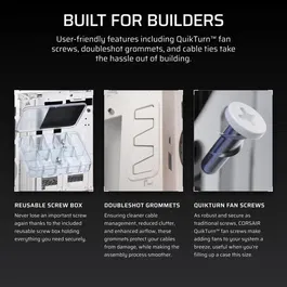 Corsair 5000T LX RGB Boîtier PC ATX Blanc - 3 Ventilateurs LX120 RGB, Éclairage Aurora RGB, Compatible ASUS BTF, MSI Project Zero, Gigabyte Project Stealth